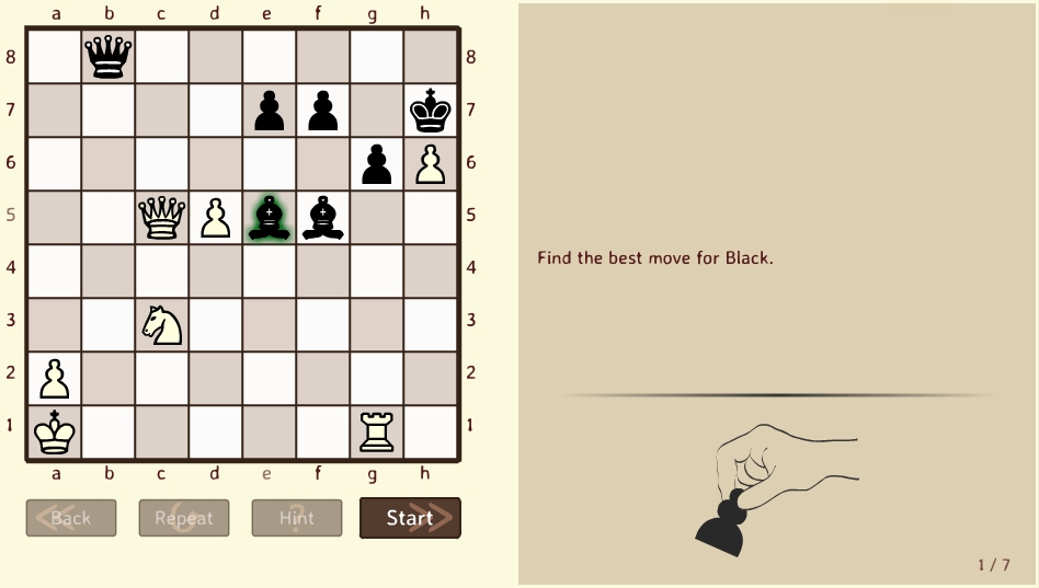 Unique beginner chess puzzles! 