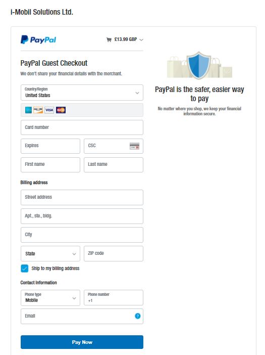 paypal guest checkout